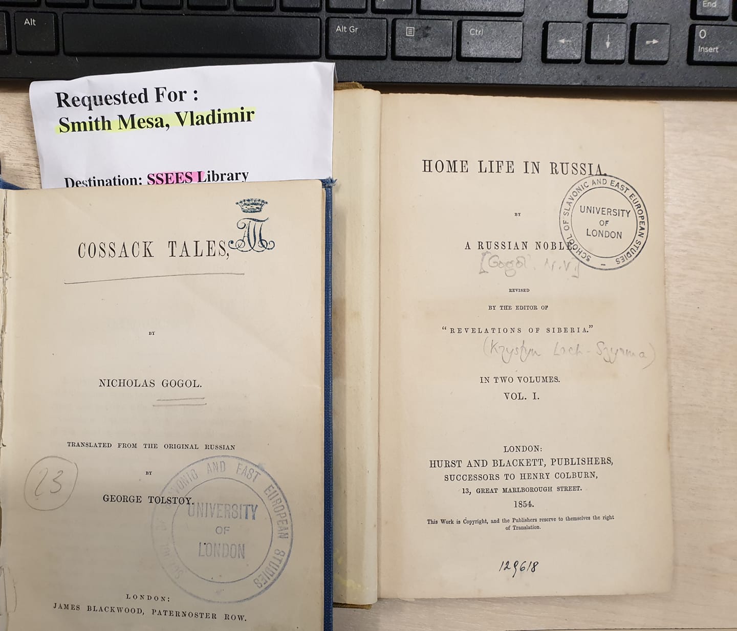 Gogol's first English editions